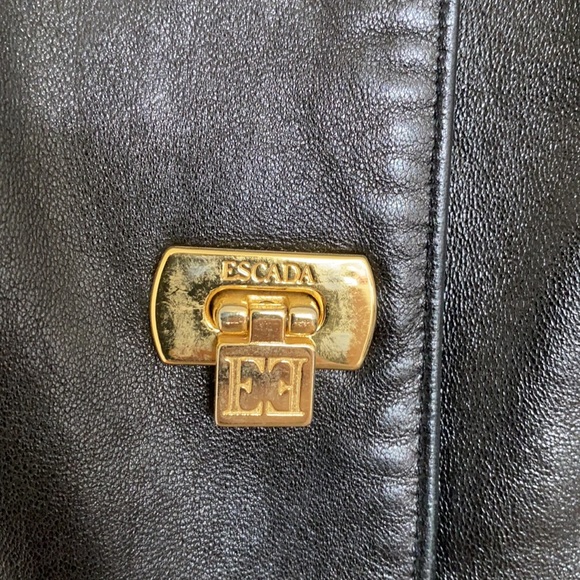 Escada Vintage Leather Blazer - 38 - Picture 6 of 14